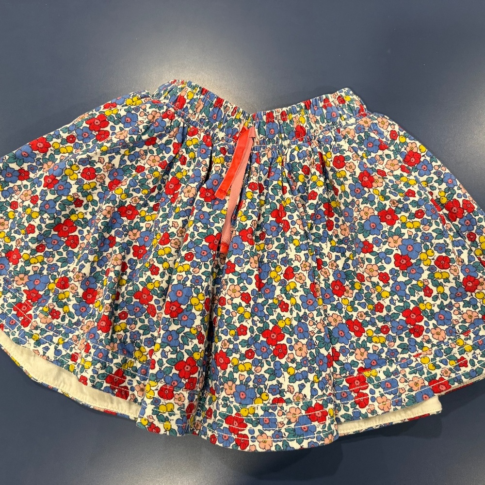 Size 7-8 Mini Boden Woven Twirly Skirt in Multi Blossom Floral NWT